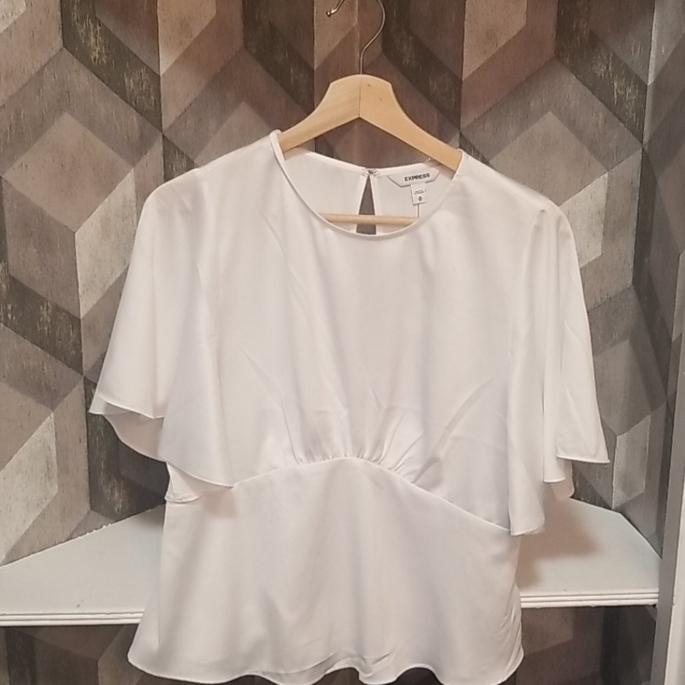 White Silk Blouse (M)